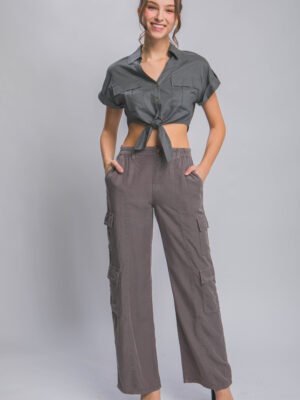 Tencel Pants With Cargo Pockets